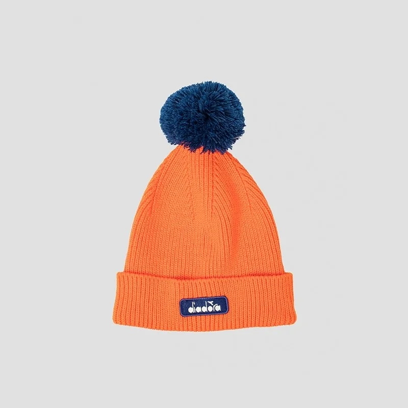 نيو بالانس Diadora Knit Bobble Beanie W Orange Women's Beret - D202012-586