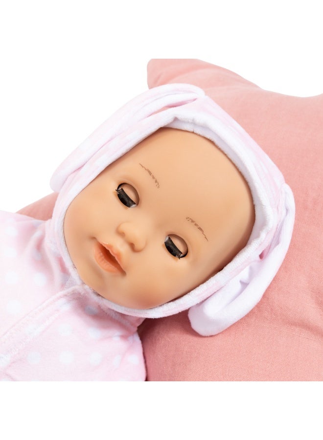 Bayer Design 93822AA Baby doll Anna First Words, soft body, sleeping eyes, speaks, bottle, pacifier, 38 cm (15 inch) - Image 5