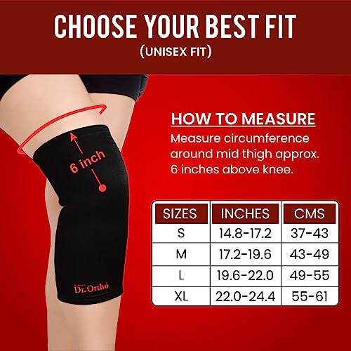 Dr. Ortho Dr.Ortho Cotton Knee Cap(2 Pairs, Black, Universal Size)-Knee Cap For Men & Women Knee Support, Gym, Sports, Basketball, Cycling, Exercise, Workout, Injury, Jogging, Running - Image 5