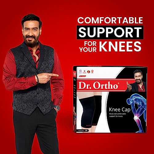 Dr. Ortho Dr.Ortho Cotton Knee Cap(2 Pairs, Black, Universal Size)-Knee Cap For Men & Women Knee Support, Gym, Sports, Basketball, Cycling, Exercise, Workout, Injury, Jogging, Running - Image 2