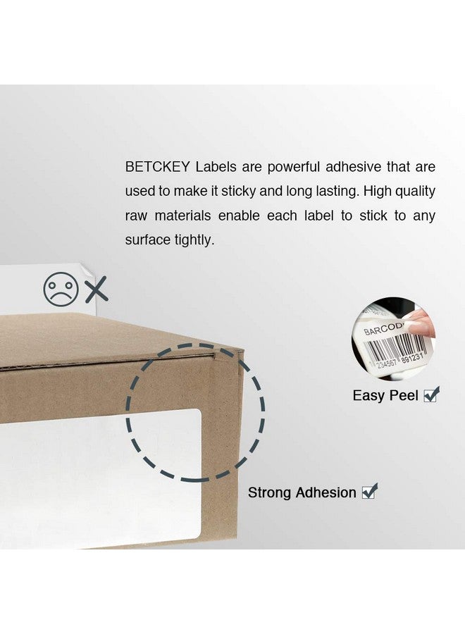 BETCKEY - Barbell Style Jewelry/Price Tag Labels Replace For Dymo 30299 (3/8" X 3/4") - Compatible With Dymo Labelwriter 450, 4Xl & Zebra Desktop Printers [2 Rolls/3000 Labels] - Image 4