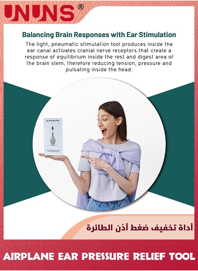 Airplane Ear Pressure Relief Tool,Ear Pressure Relief Suction Device,Migraine and Headache Relief Products,Airplane Ear Pressure Relief Through Inner Ear Pressure Balance,Reduces Tension