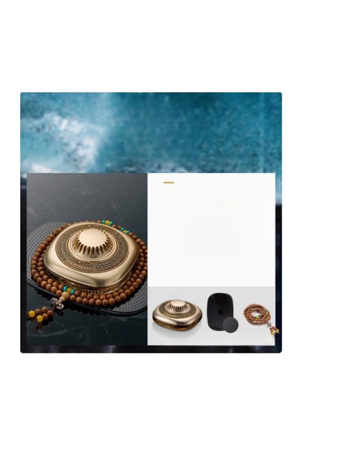 Car Aromatherapy Three Piece Set (Fragrance+Anti Slip Pad+Wooden Bracelet)  - Image 1