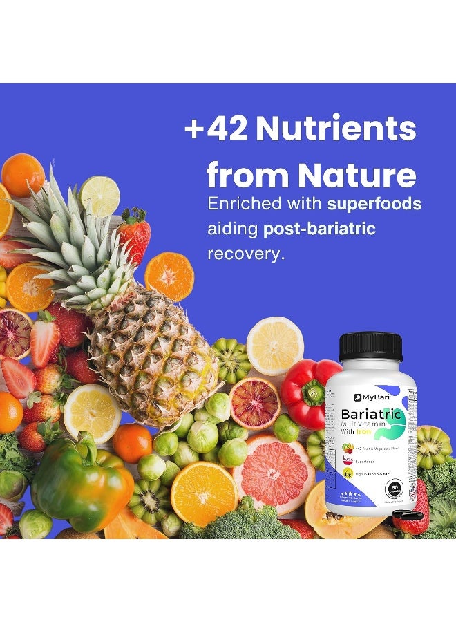 Mybari Bariatric Multivitamin With Iron 60 Capsules For Men And Women - Image 4