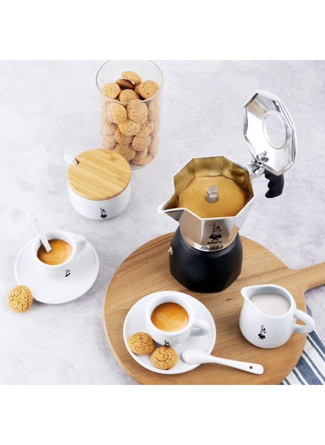 BIALeTTI - New Brikka Moka Pot The Only Stovetop Coffee Maker Capable Of Producing A Crema Rich Espresso 2 Cups 3.38 Oz Aluminum And Black - Image 1