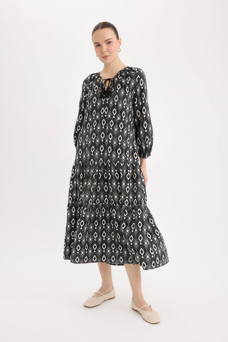 DeFacto Woman A Cut V Neck Dress  - Image 1