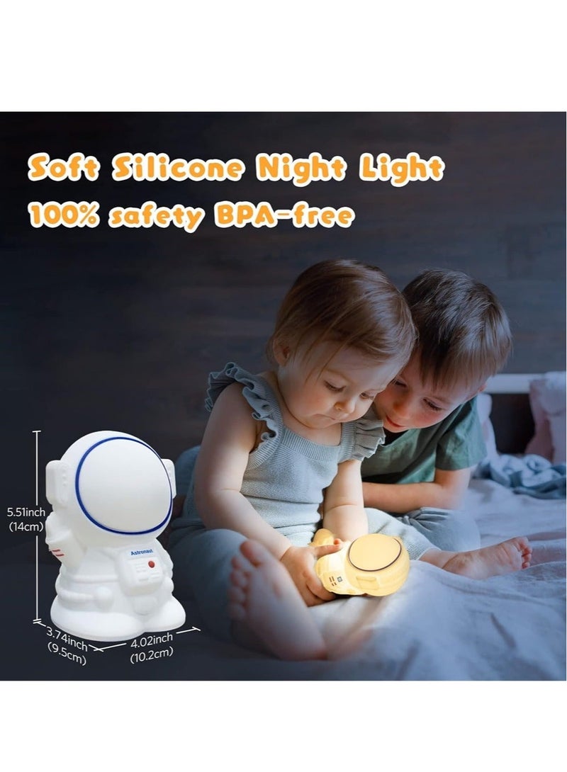 كابتن تيك ضوء ليلي لرائد الفضاء، مصباح ليلي للأطفال قابل للتعتيم، ضوء ليلي محمول لرجل الفضاء من السيليكون، ضوء ليلي قابل لإعادة الشحن للتحكم باللمس لتزيين غرفة الأطفال وهدية للأطفال - Image 2