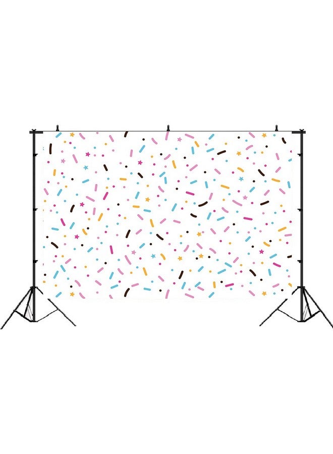 Lofaris خلفية تصوير عيد الميلاد دونات - دونات تنمو مع خلفية زينة ملونة مشرقة لحفلة استحمام الأطفال - سعيد عيد الميلاد الأول للأطفال - زينة حفلات الأطفال - أدوات تصوير بورتريه 5X3 قدم - Image 3