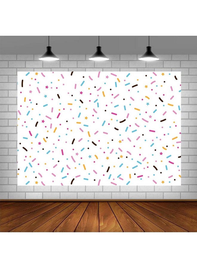 Lofaris خلفية تصوير عيد الميلاد دونات - دونات تنمو مع خلفية زينة ملونة مشرقة لحفلة استحمام الأطفال - سعيد عيد الميلاد الأول للأطفال - زينة حفلات الأطفال - أدوات تصوير بورتريه 5X3 قدم - Image 2