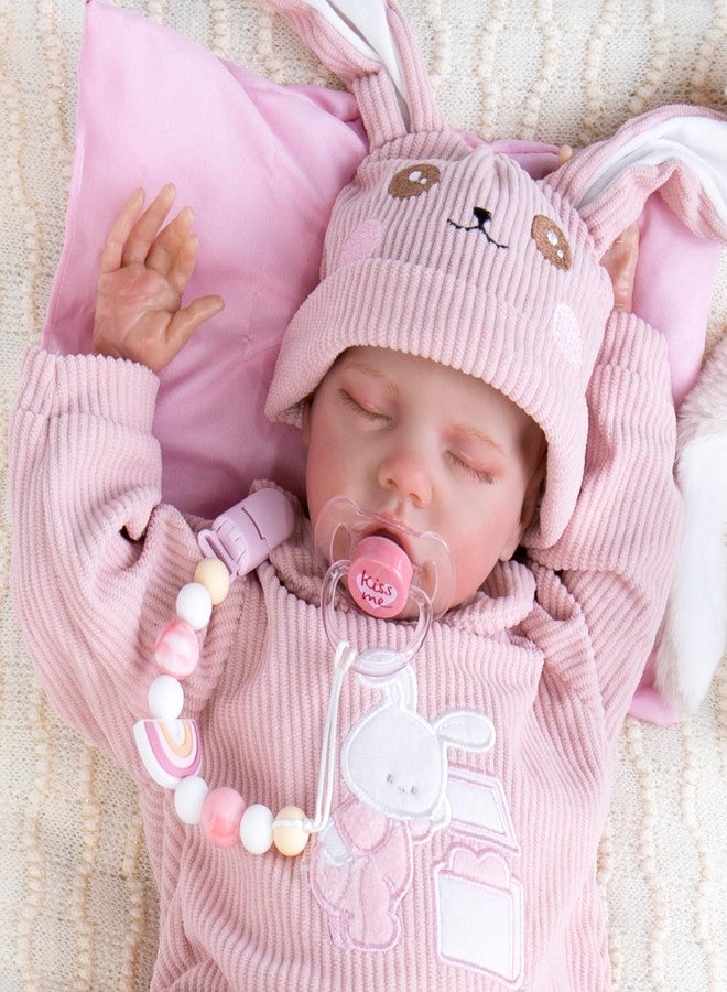 Aori Pacifier Clips for Rebron Baby Dolls Pacifier Holders Silicone Paci Clips with Magnetic Paci -Pink - Image 2