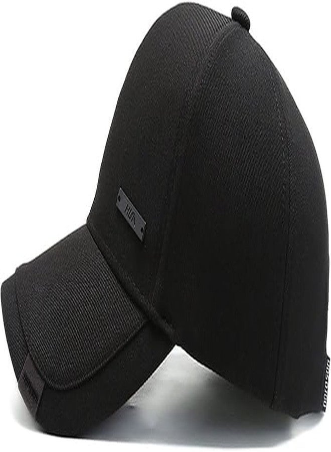 Aepigo Baseball Cap for Men Woman Sports Cap Sun Hat Quick Drying Soft Polyester Fiber Adjustable for Men and Women Black - Image 2