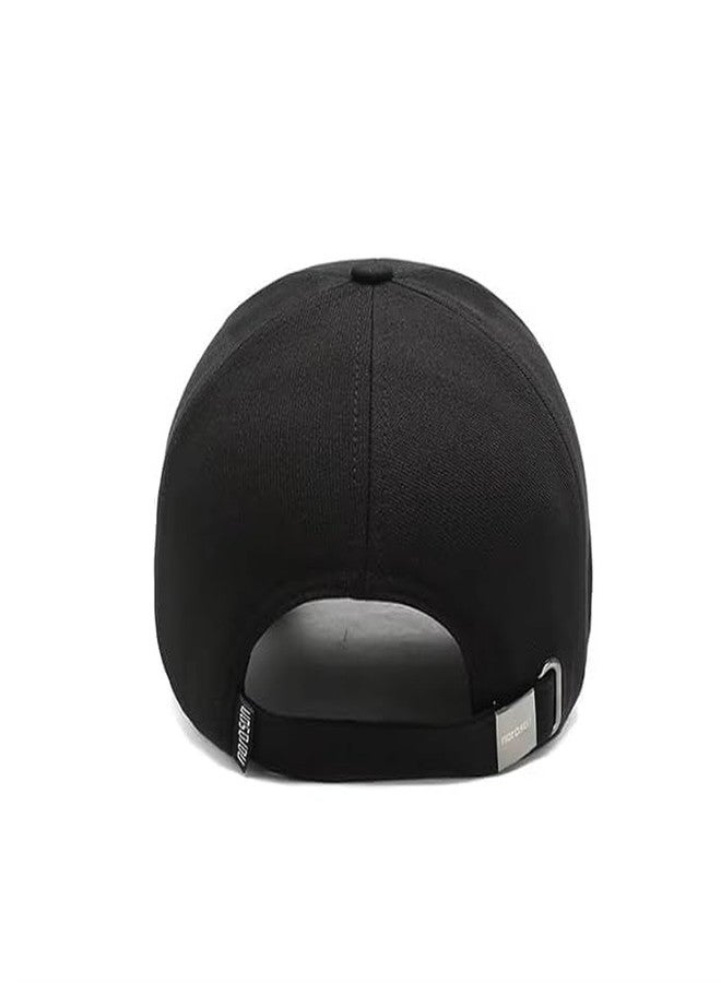 Aepigo Baseball Cap for Men Woman Sports Cap Sun Hat Quick Drying Soft Polyester Fiber Adjustable for Men and Women Black - Image 3