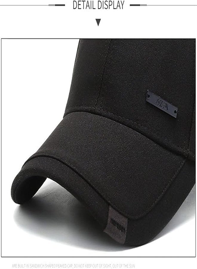 Aepigo Baseball Cap for Men Woman Sports Cap Sun Hat Quick Drying Soft Polyester Fiber Adjustable for Men and Women Black - Image 5