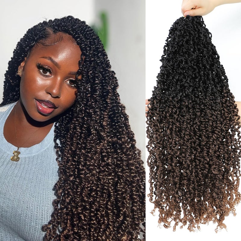 SOKU Mini Passion Twist Crochet Hair 20 8 Packs Pre Twisted Senegalese Yanky Twist Crochet Hair BeyBlonde Prelooped Synthetic Dreadlocks Bohemian Locs for Black Women - Image 2