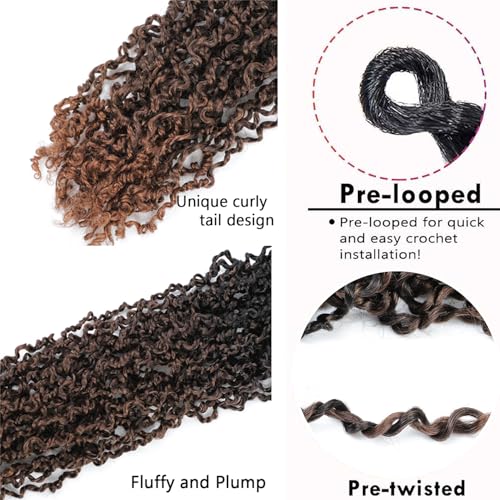 SOKU Mini Passion Twist Crochet Hair 20 8 Packs Pre Twisted Senegalese Yanky Twist Crochet Hair BeyBlonde Prelooped Synthetic Dreadlocks Bohemian Locs for Black Women - Image 3