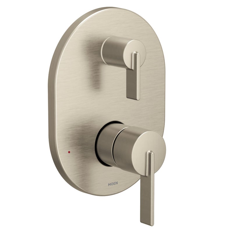 Moen UT3331BN Cia MCORE 3 Series 2Handle Shower Trim with Integrated Transfer Valve Valve Required Brushed Nickel