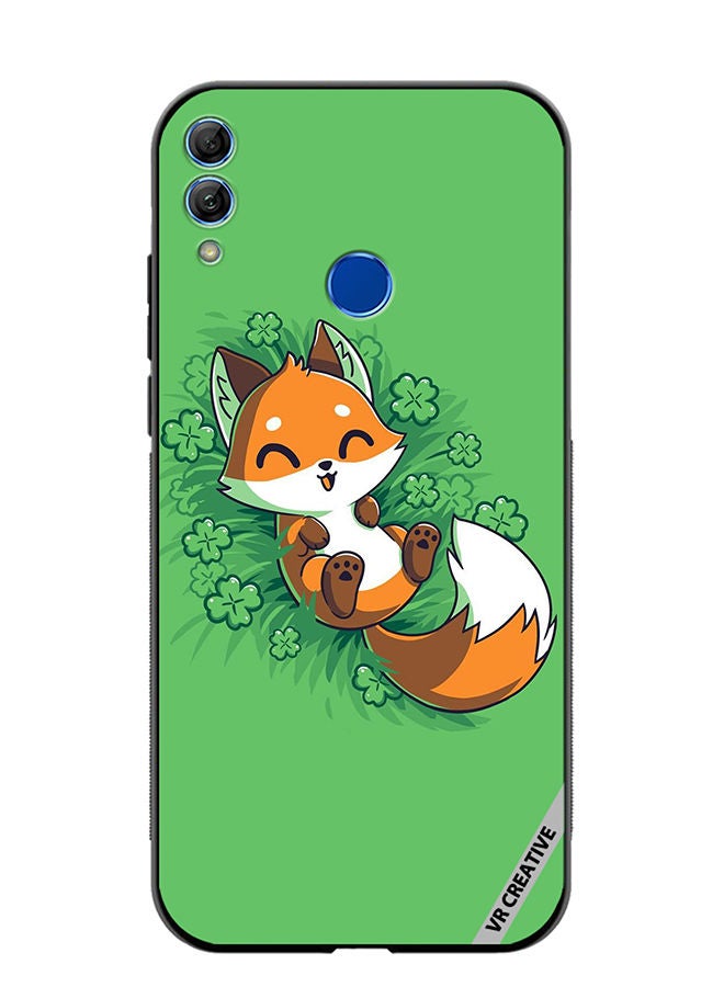 Protective Case Cover For Honor 10 Lite Fluffy Fox Design Multicolour