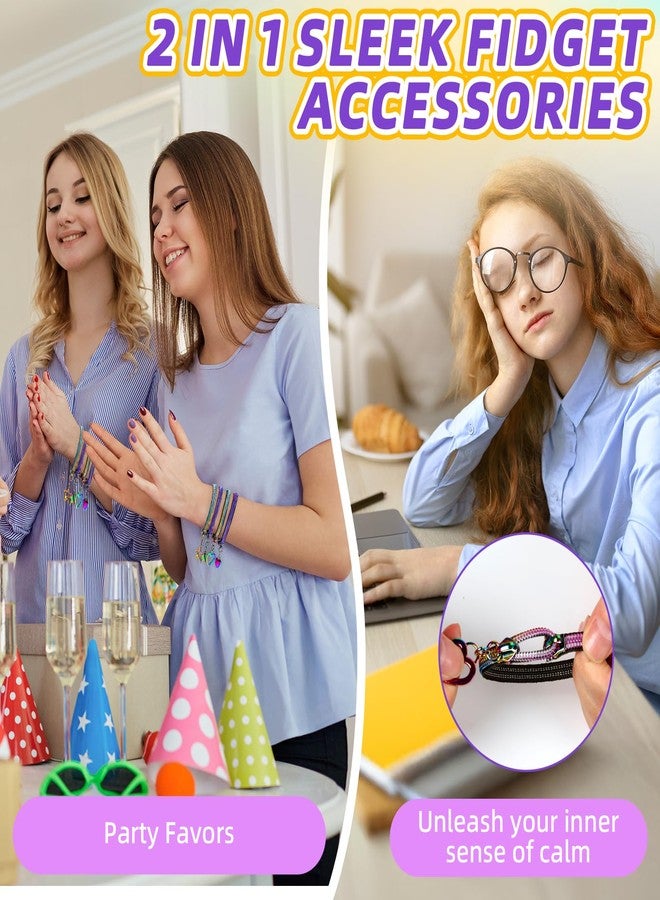 JXM 4 Pieces Fidget Bracelet Wearable Zipper Fidget Bracelet for Autism ADHD and Anxiety, Stress Relief Hand Sensory Tools for Teens,Party Favors - Image 5