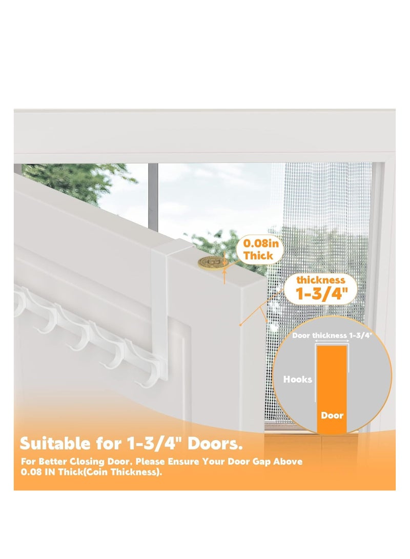 TRASSLE Over The Door Hooks, Sturdy Door Hanger, Large Over The Door Towel Rack with 12 Hooks, Heavy Duty Easy to Install, for Bathroom, Bedroom，Kitchen，Hanging Towels, Coats - Image 3