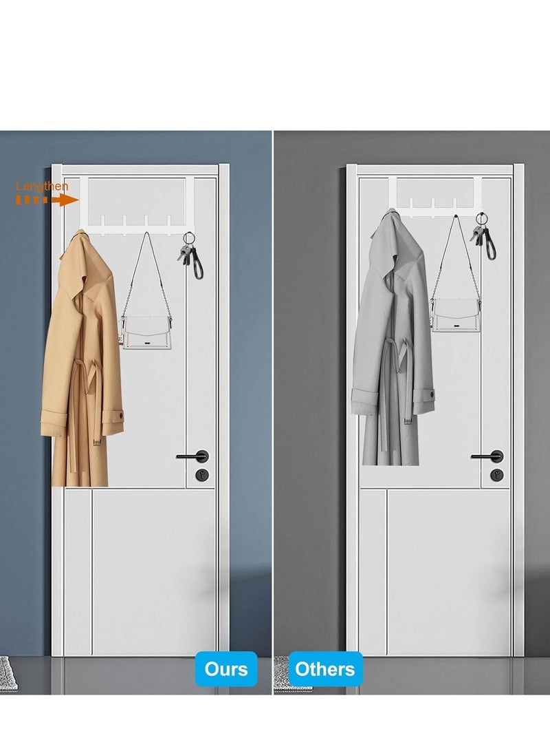 TRASSLE Over The Door Hooks, Sturdy Door Hanger, Large Over The Door Towel Rack with 12 Hooks, Heavy Duty Easy to Install, for Bathroom, Bedroom，Kitchen，Hanging Towels, Coats - Image 4
