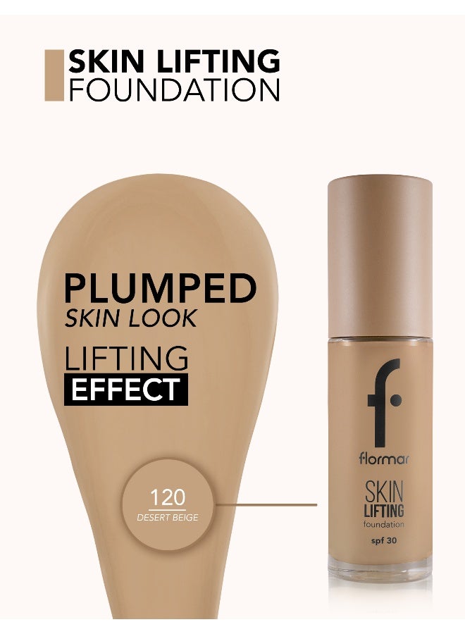 flormar Skin Lifting Foundation – 120 Desert Beige – Creamy Texture, Firming Care Effect, SPF 30, Smooth Youthful-Looking Finish - Image 5
