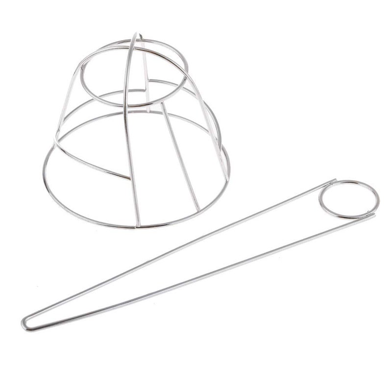 French Hair Bun Cover Cap Holder Creative Hair Cuff Hair Stick Hair Pin Bowlshaped Hollow Hair Clip Bun Holder Bun Cage for Women Hair Updo Silver