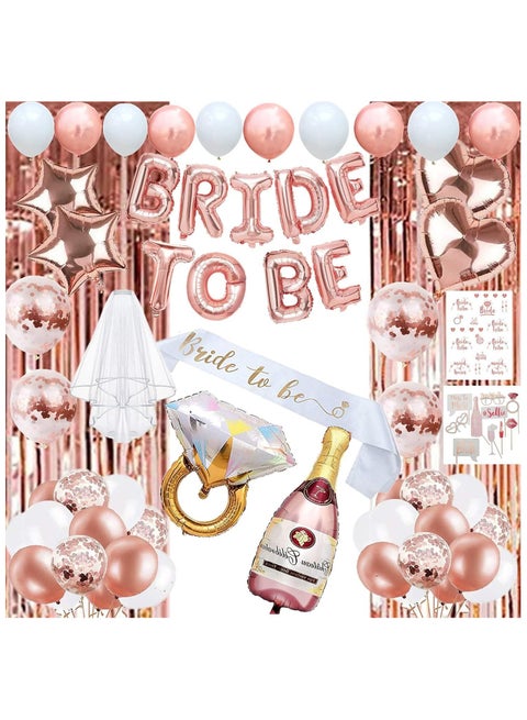72 PCS Bride to Be Decoration Set Party Balloons Bride To Be Balloon Package