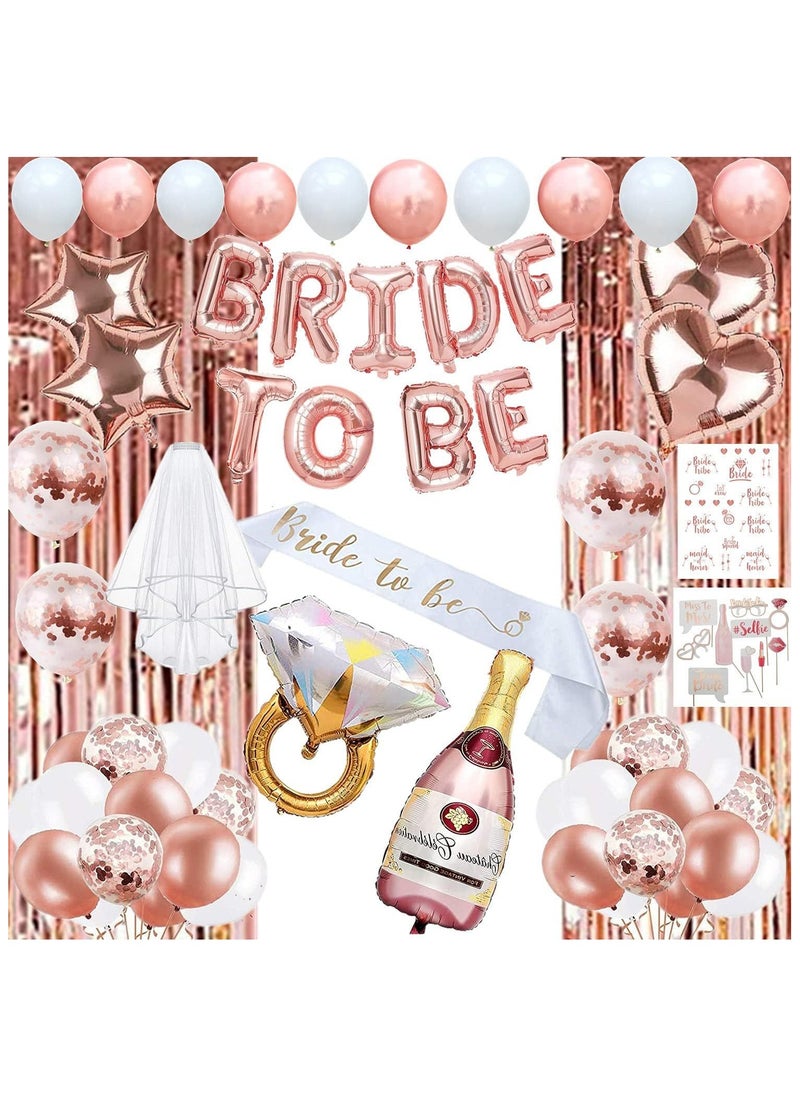 72 PCS Bride to Be Decoration Set Party Balloons Bride To Be Balloon Package  - Image 1
