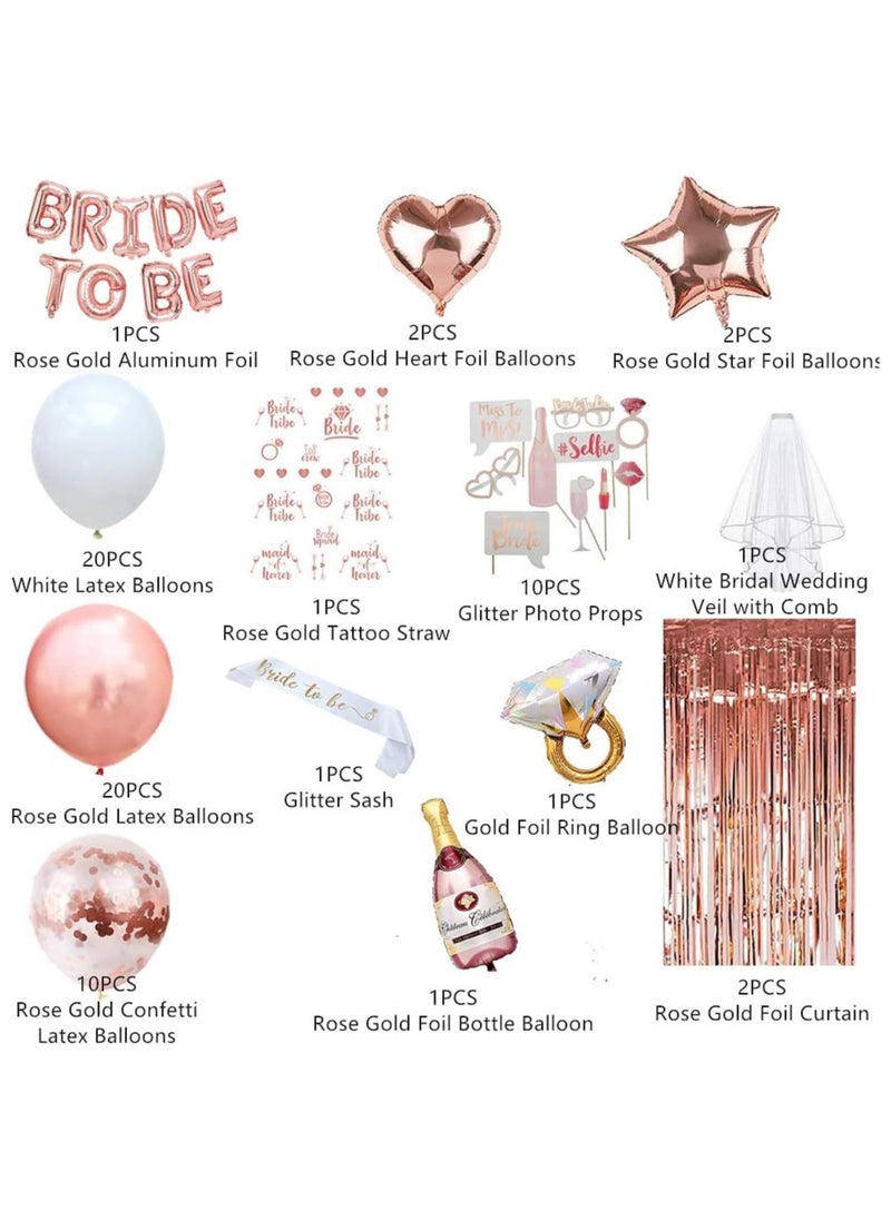 72 PCS Bride to Be Decoration Set Party Balloons Bride To Be Balloon Package  - Image 2