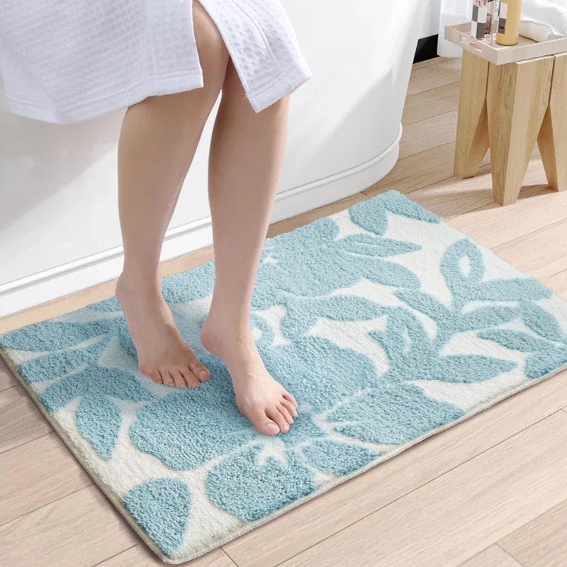 Bluejw Bathroom Three-piece Suite Tufted Floor Mat Shower Curtain - Image 4