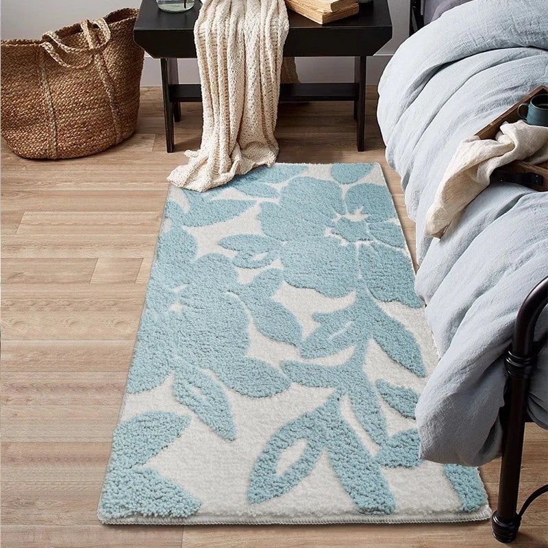 Bluejw Bathroom Three-piece Suite Tufted Floor Mat Shower Curtain - Image 5