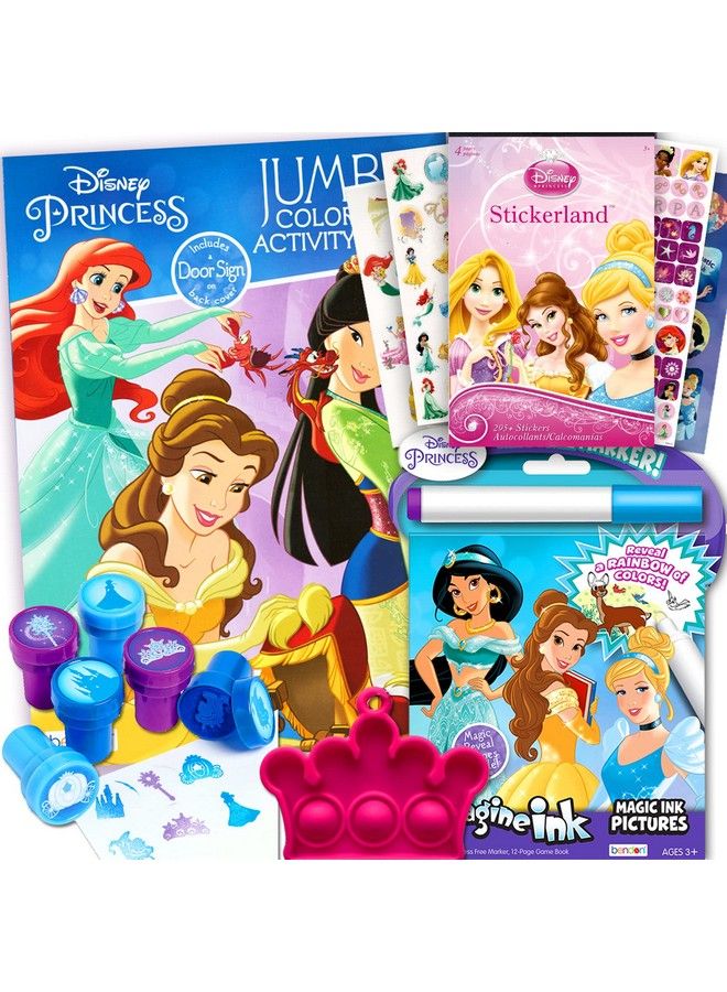 Bendon Disney Princess Coloring And Activity Book Bundle With Imagine Ink Coloring Book Stickers And More - Image 2
