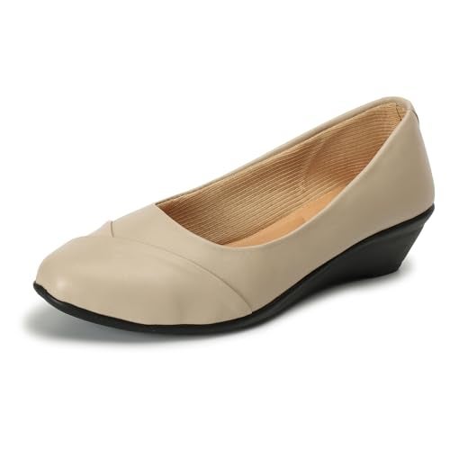 Denill Womens Beige Ballet Flat 6 UK - Image 1