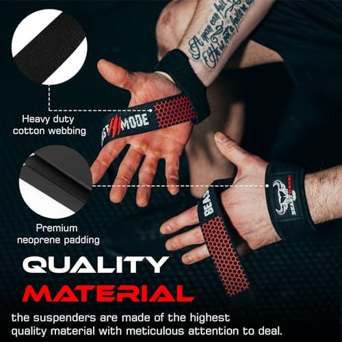 BEAST RAGE Lifting Wrist Straps for Weightlifting, Straps Gym Grip Power Workouts Lifting Straps Padded Cotton Men Women Wrap Lift, Deadlift Bodybuilding Weight Lifting Exercise Straps (Silicone) - Image 3