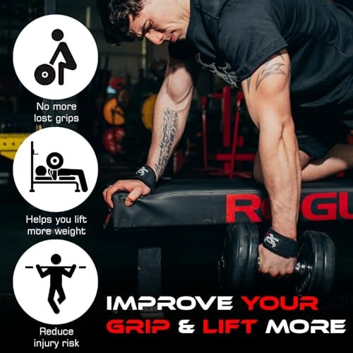 BEAST RAGE Lifting Wrist Straps for Weightlifting, Straps Gym Grip Power Workouts Lifting Straps Padded Cotton Men Women Wrap Lift, Deadlift Bodybuilding Weight Lifting Exercise Straps (Silicone) - Image 4