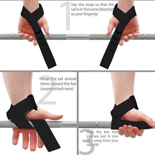 BEAST RAGE Lifting Wrist Straps for Weightlifting, Straps Gym Grip Power Workouts Lifting Straps Padded Cotton Men Women Wrap Lift, Deadlift Bodybuilding Weight Lifting Exercise Straps (Silicone) - Image 5