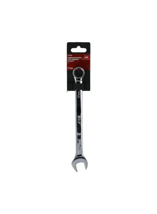 ACE Non-Slip Comfort Grip Ergonomic Handle Combination Wrench Silver 17mm 1476