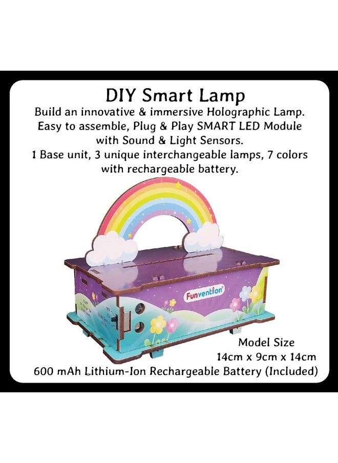 Funvention Fairytale Smart Lamp (Unicorn, Angle & Castle) Sound & Light Controlled Lamp - STEM Learning DIY Utility Kit (Clap to Change Color & Auto ON in Dark)  - Image 4