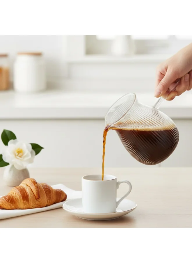Fissman  Glass Turkish Coffee Pot 500mL,  High-Heat Resistant Glass Teapot,  Milk Warmer,  Sauce Maker,  Ibrik Cezve Briki,  Perfect Pouring Spout Stovetop Coffee, Turkish Coffee, Tea/Milk Warmer Pot  | Best Price UAE