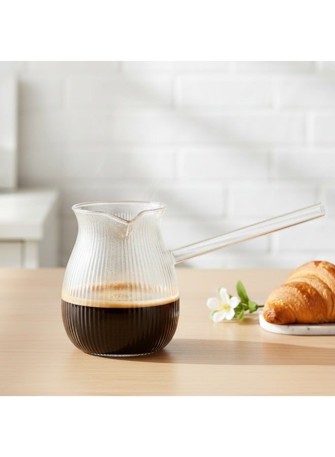Fissman Glass Turkish Coffee Pot 500mL,  High-Heat Resistant Glass Teapot,  Milk Warmer,  Sauce Maker,  Ibrik Cezve Briki,  Perfect Pouring Spout Stovetop Coffee, Turkish Coffee, Tea/Milk Warmer Pot - Image 4