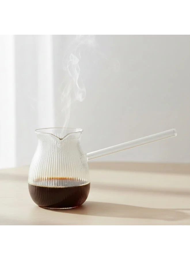 Fissman Glass Turkish Coffee Pot 500mL,  High-Heat Resistant Glass Teapot,  Milk Warmer,  Sauce Maker,  Ibrik Cezve Briki,  Perfect Pouring Spout Stovetop Coffee, Turkish Coffee, Tea/Milk Warmer Pot