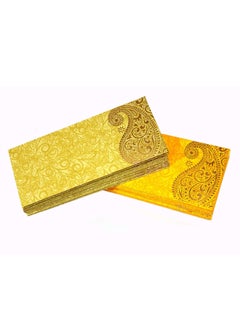 ESPLANADE eSplanade Money Gift Envelopes Lifafa - Multi Color Pack of 50 Premium Designer Envelopes (Orange, Yellow)  - Image 2
