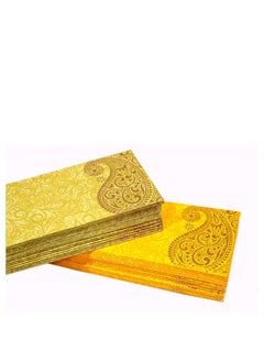 ESPLANADE eSplanade Money Gift Envelopes Lifafa - Multi Color Pack of 50 Premium Designer Envelopes (Orange, Yellow)  - Image 3