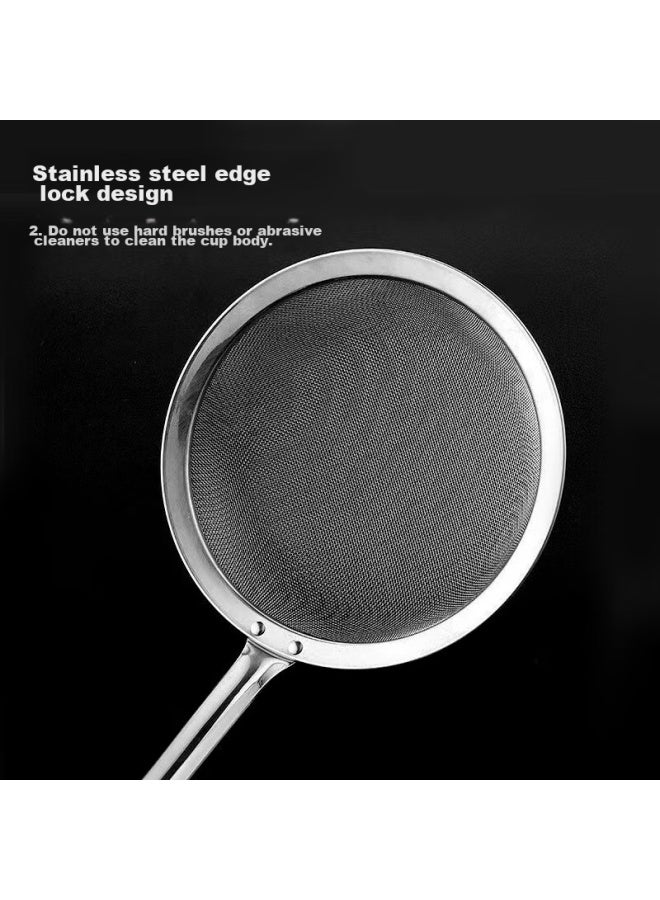 Oak Oak Stainless Steel Strainer 304 Mesh Sieve For Soy Milk, Chinese Herbal Medicine, Juice, Flour 16cm C1430  - Image 5