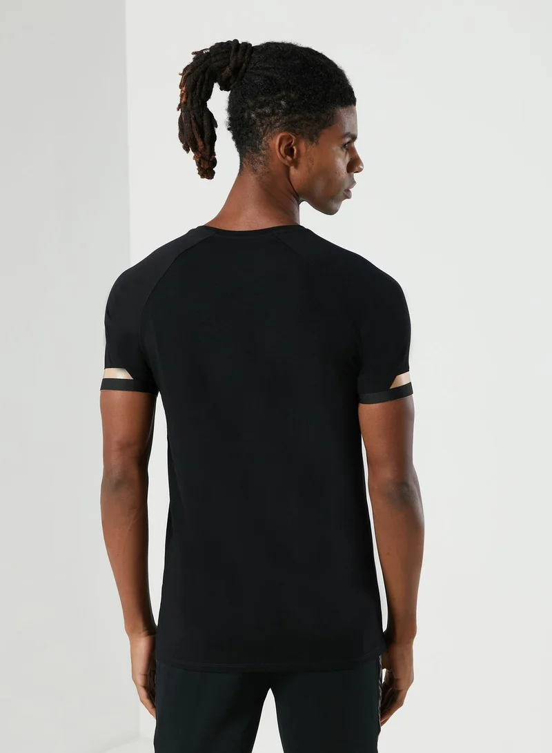 SikSilk Dual Tech Cuffed T-Shirt