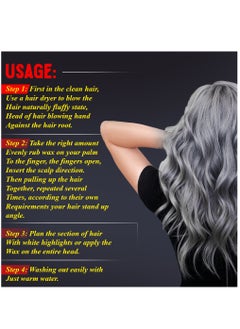 Kanza Hair Coloring Dye Wax 120g Instant Hair Wax Temporary Hairstyle Cream Hair Pomades Natural Hairstyle Wax Long-lasting Modelling Gel Cream for Men & Women  - Image 4