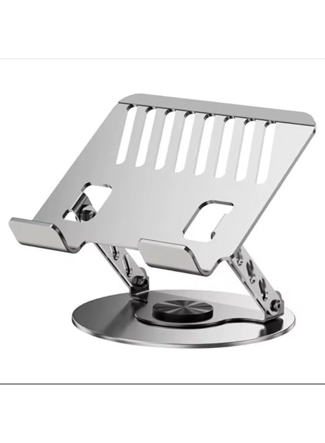 Adjustable Laptop Stand with 360° Swivel Base - Durable & Lightweight Carbon Design - Compatible with 10-17.3 Inch Laptops and Tablets - Image 1