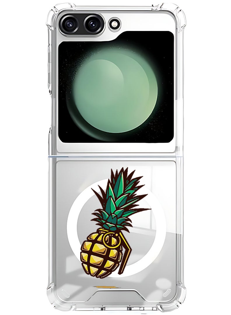 Theodor Magnetic Case for Samsung Galaxy Z Flip 5 Compatible with MagSafe Wireless Charging, Shockproof Phone Bumper Cover piner apple lock - Image 1