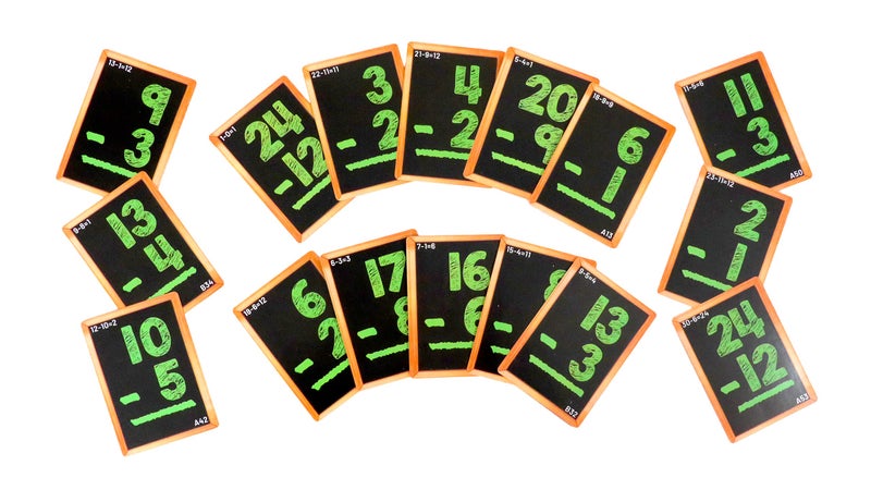 Regal Games بطاقات فلاش رياضية من ريجال جيمز للجمع والطرح - الصف الأول، الثاني، الثالث وأكثر - بطاقات فلاش رياضية للأطفال (112 بطاقة - 2 عبوة) - Image 3