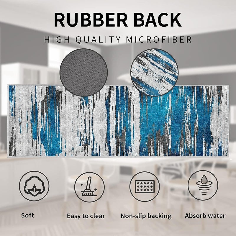 LEVGRY Kitchen Mats for Floor Anti Fatigue Mats for Kitchen Floor Marble Kitchen Mat Cushioned Memory Foam Non Slip PVC Leather Padded Comfort Standing Kitchen Rugs Set of 2 M7 - Image 5